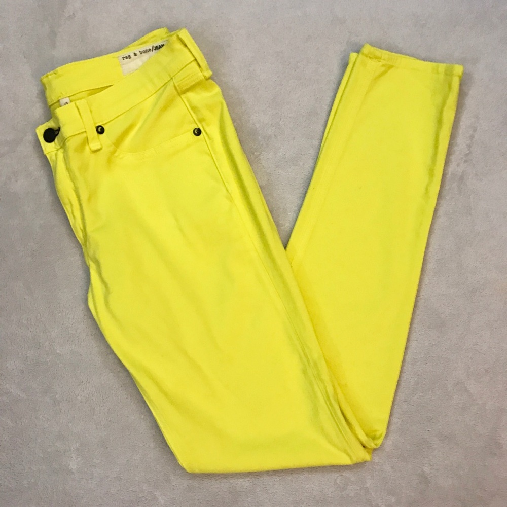 Rag & Bone yellow jeggings